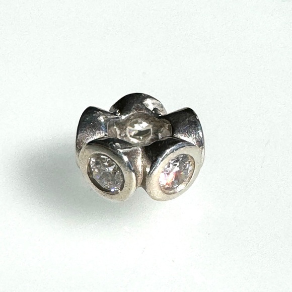 PANDORA Circle Lights Spacer Charm 790226CZ 925 ALE Clear CZ Retired Silver Bead - Picture 4 of 11